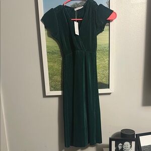 Baltic Born Deep Green Pleated Dress